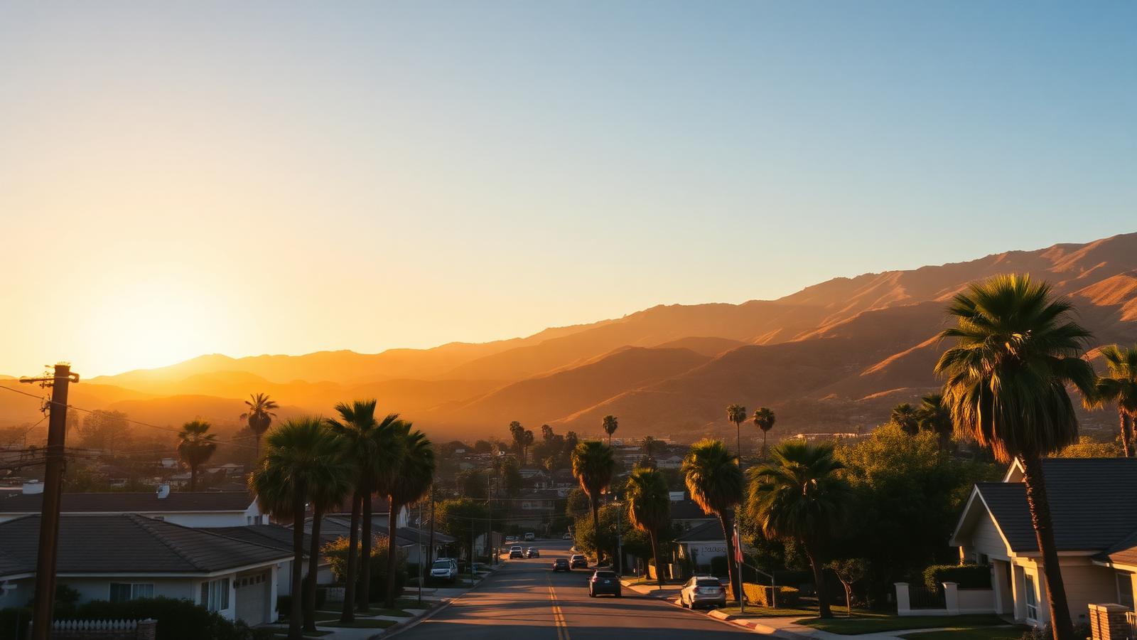 San Gabriel Valley foothills near Rowland Heights, California
